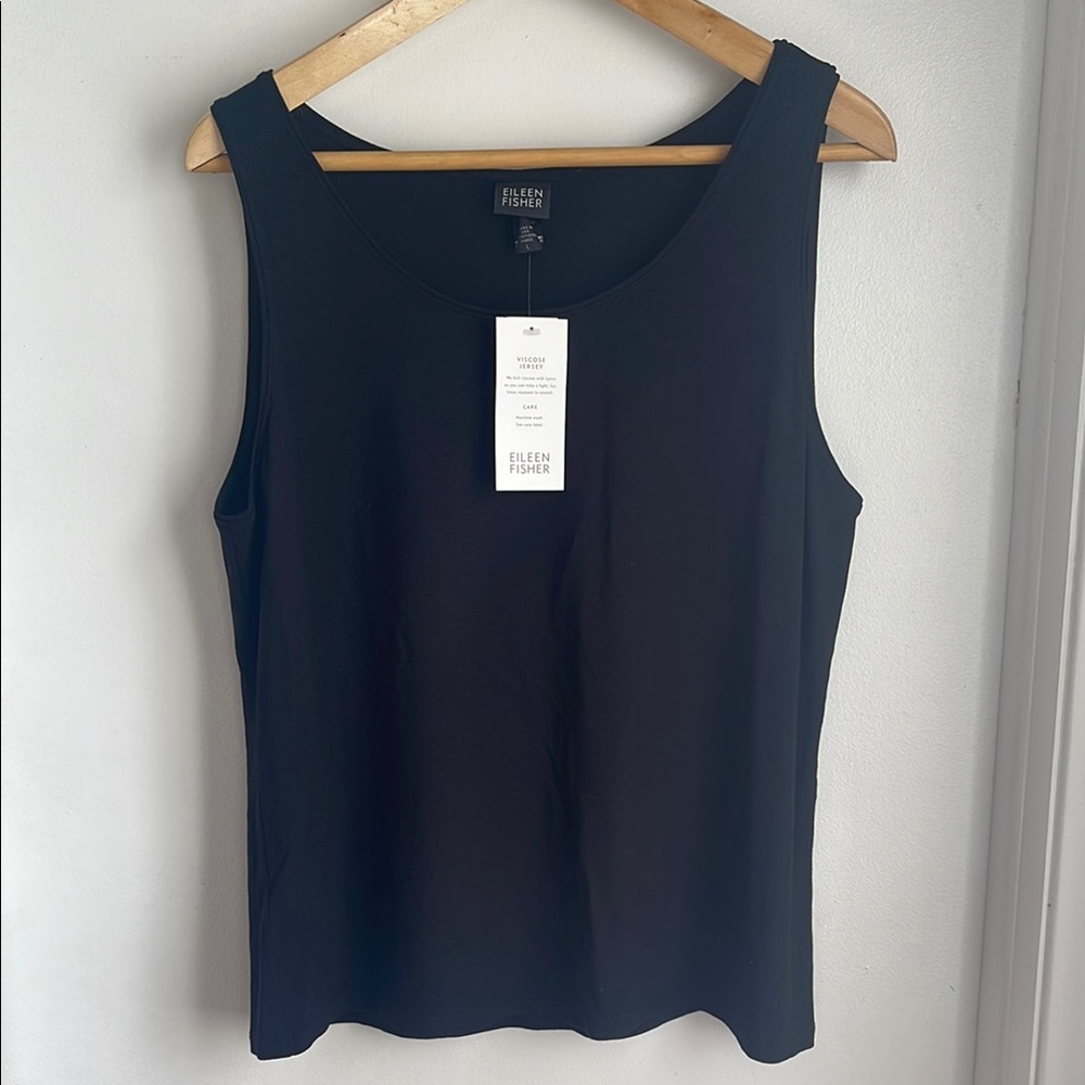 Eileen Fisher Black Sleeveless Tank Top